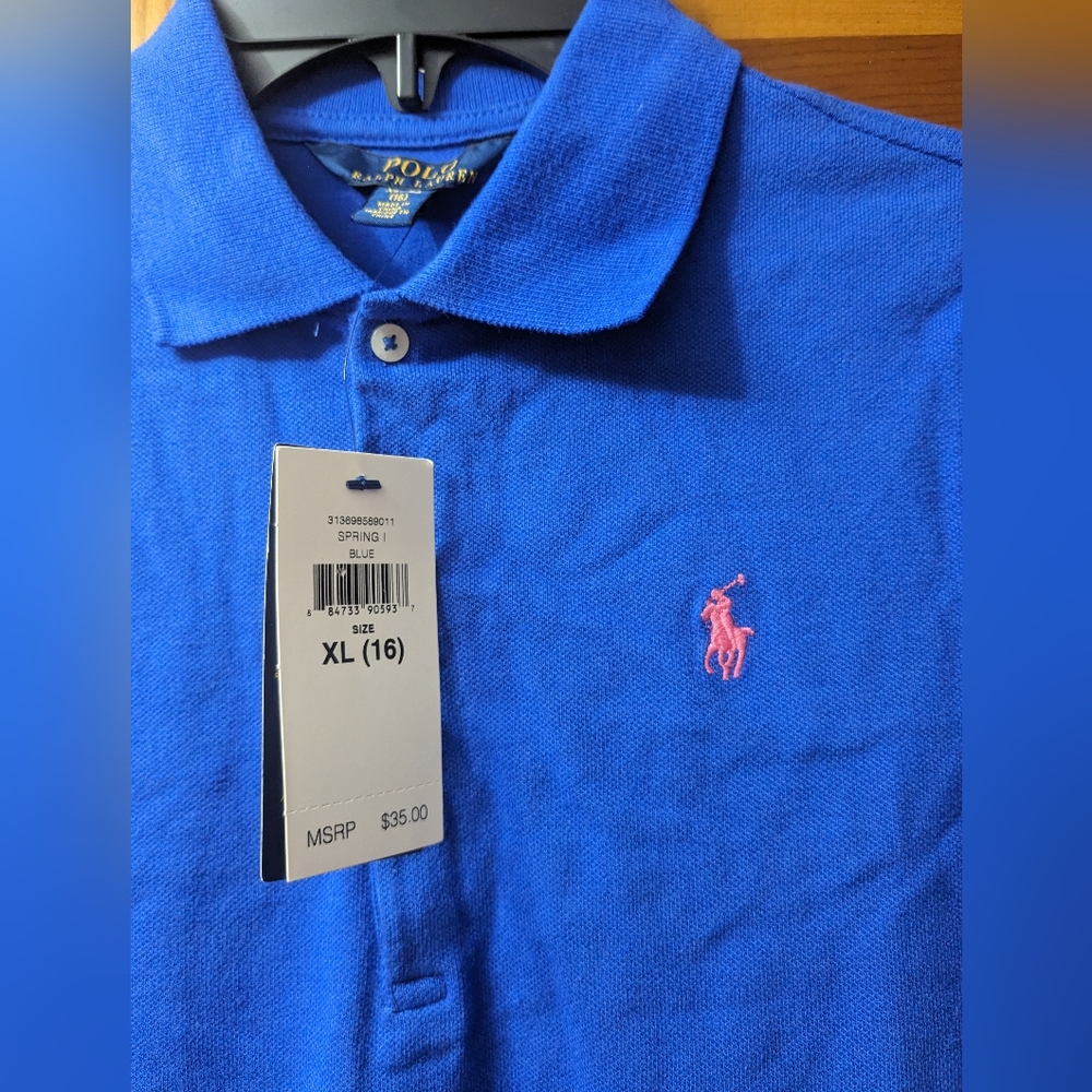 Ralph Lauren Girl's Blue Polo Shirt